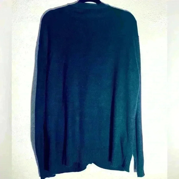 Oscar De La Renta Cardigan Sweater Mens Size XXL Blue Button Up Long Sleeve - Picture 2 of 6